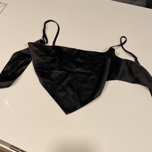 Forever 21 Black Bandana Top - Size Small